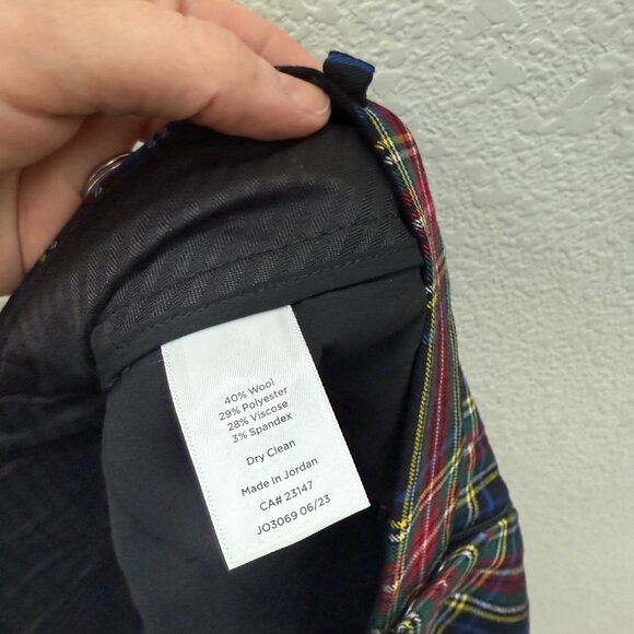Talbots Hampshire Holiday Tartan Plaid Wool Blend Ankle Pants Womens size 16 - Picture 5 of 8